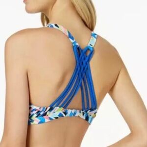 NWT Go by Gossip Crossed Signals Bikini‎ Top Size S